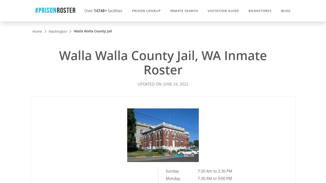 Walla Walla County Jail, WA Inmate Roster - Prisonroster